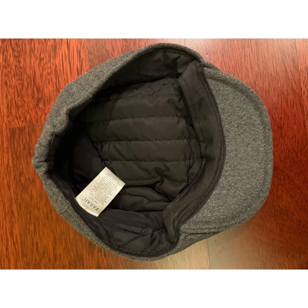 Farah Grey Flat Cap and Brown Herringbone Ivy Hat Bundle Mens Newsboy Caps
